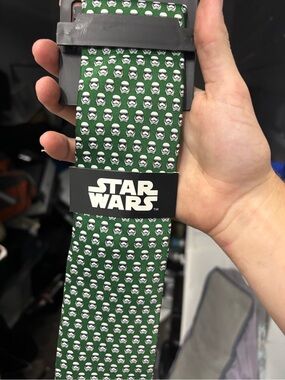 Kohl's Star Wars Green Tie with White Stormtrooper Motif